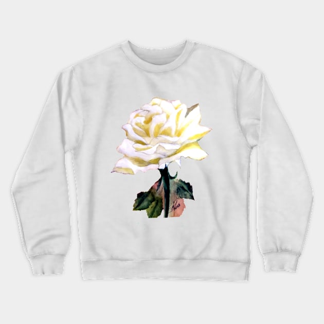 White rose Crewneck Sweatshirt by Frezmade